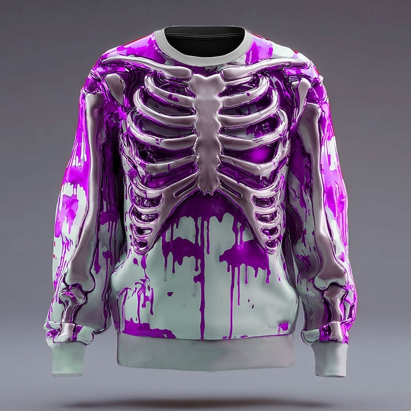 Thatcher | Halloween Skeleton-Print Sweatshirt