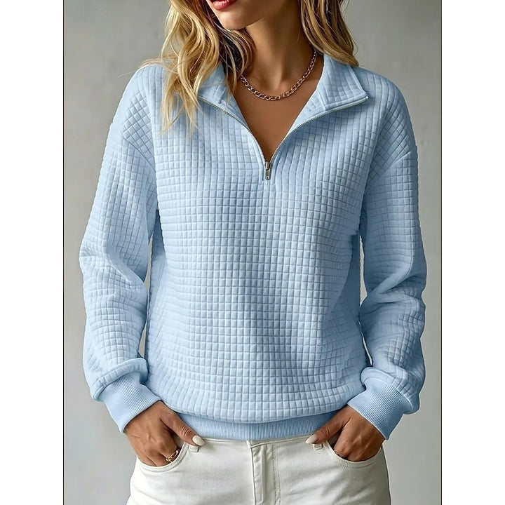 Tamsin | Textured Half-Zip Pullover