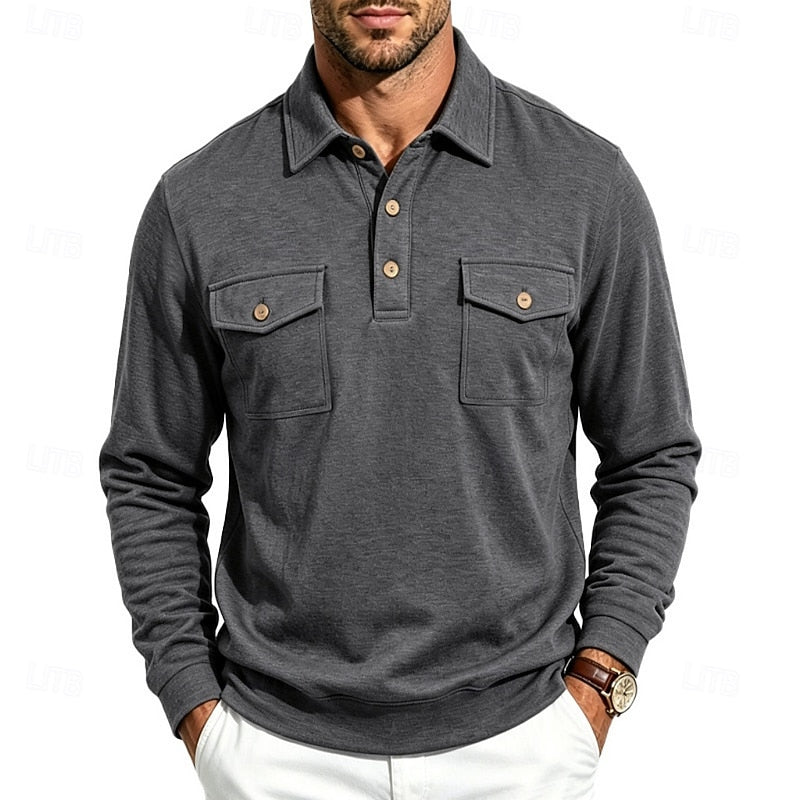 Marshall | Refined Long-Sleeve Polo Shirt