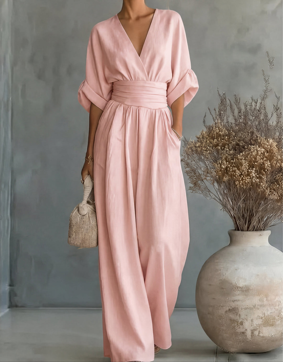 Cecilia | Wide-Leg V-Neck Jumpsuit
