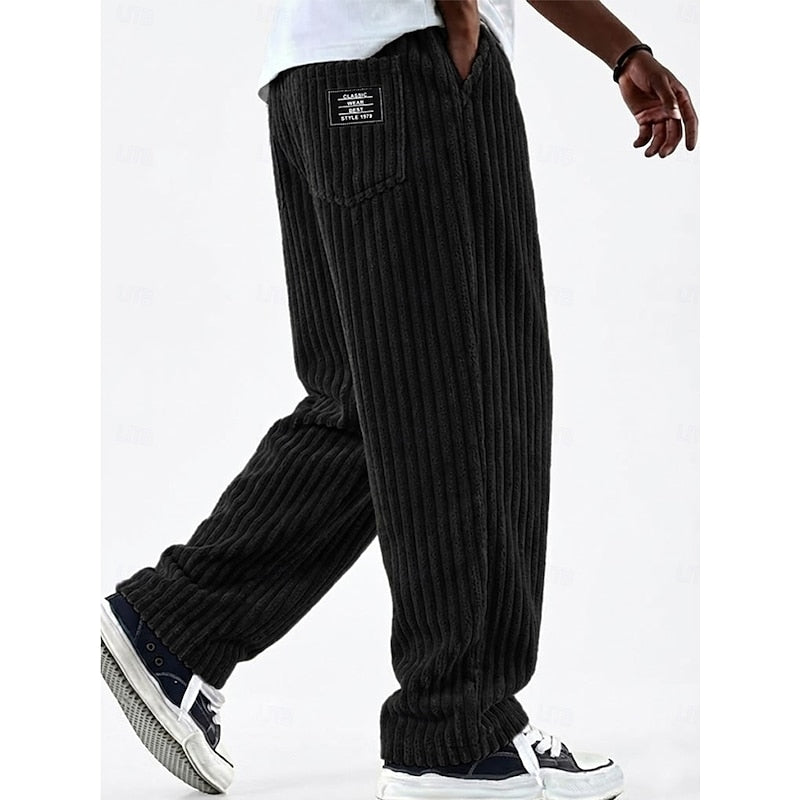 Chandler | Ribbed Straight-Leg Pants