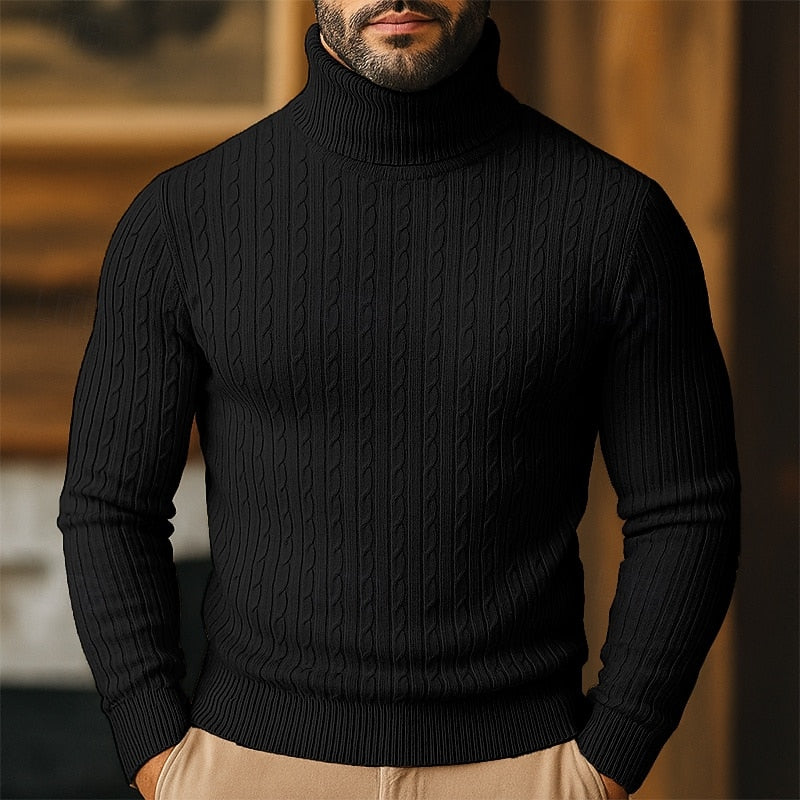 Conrad | Cable-Knit Turtleneck Sweater