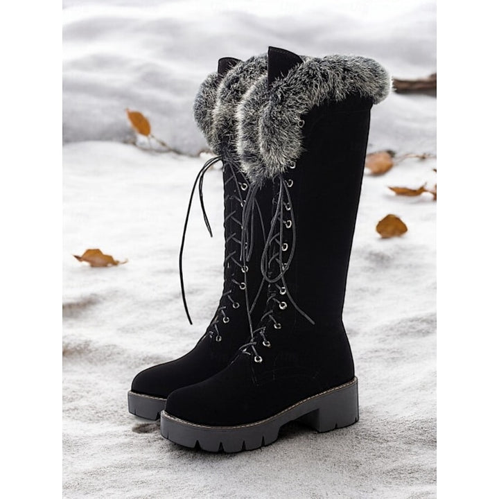 Matilda | Fur-Trimmed Lace-Up Winter Boots