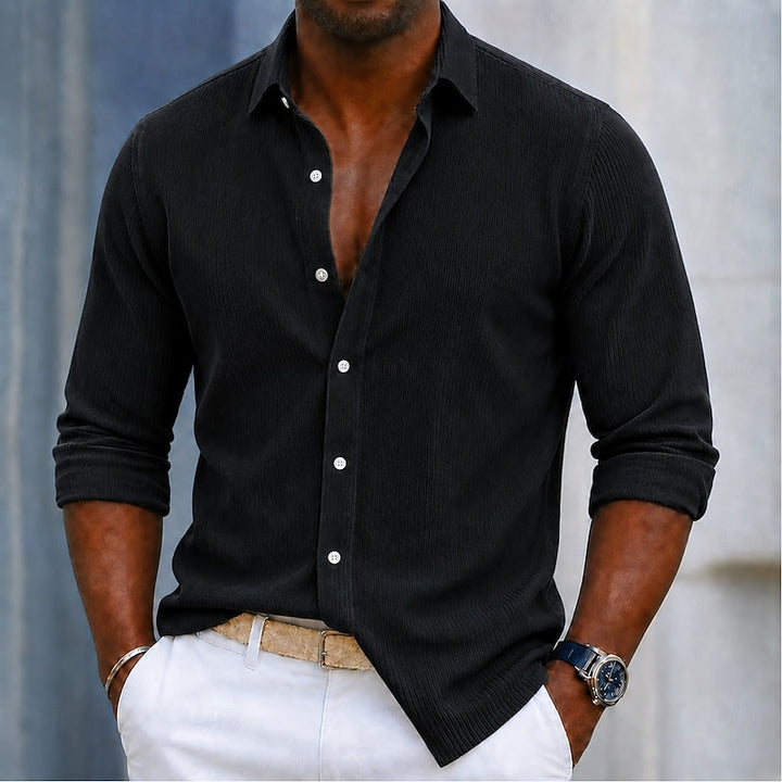 Sawyer | Ribbed Button-Up Shirt