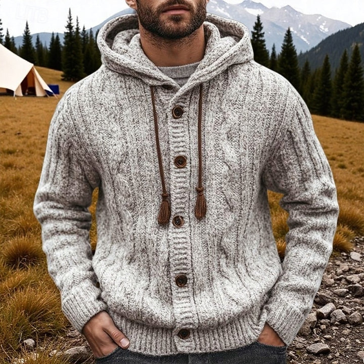 Keegan | Cable-Knit Hooded Cardigan