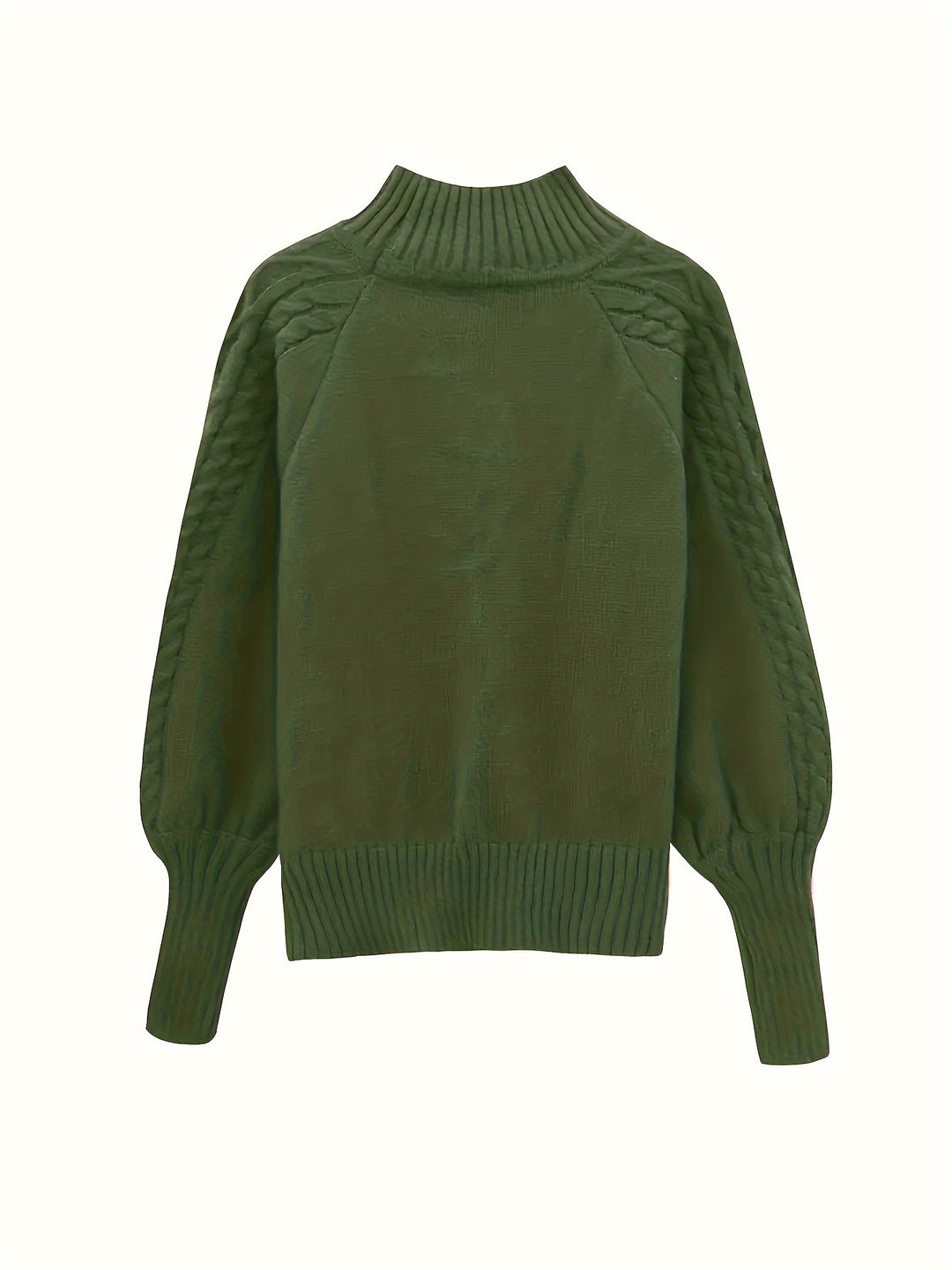 Brooke | Cable-Textured Half-Collar Sweater