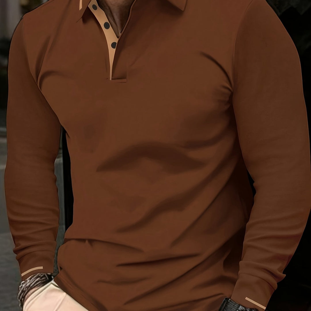 Emerson | Refined Long-Sleeve Polo Shirt