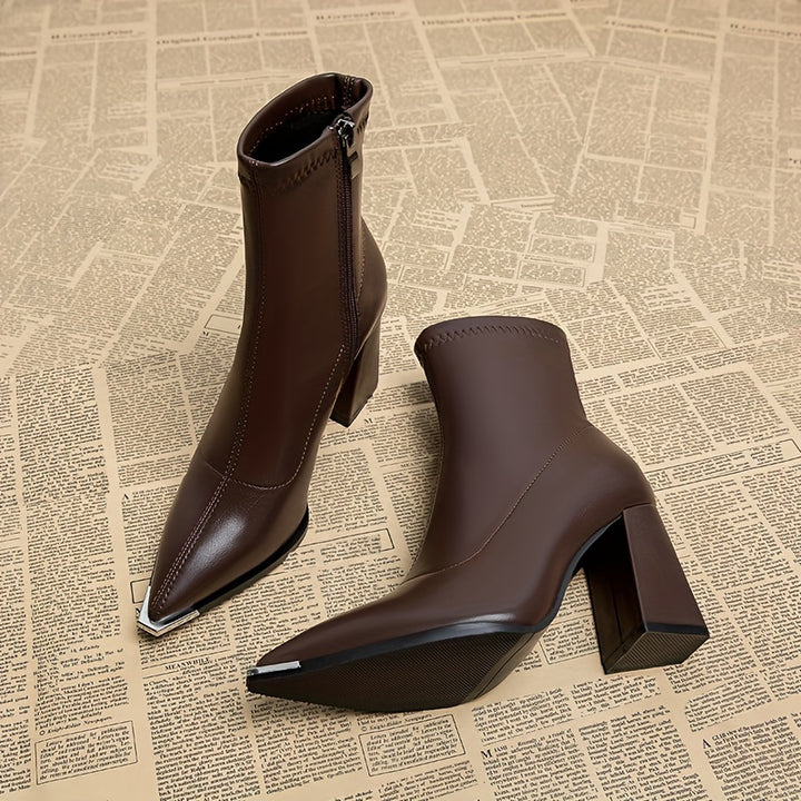 Rosemary | Pointed-Toe Heeled Ankle Boots