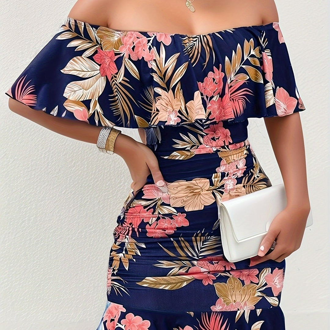 Yvonne | Off-Shoulder Ruffle Dress