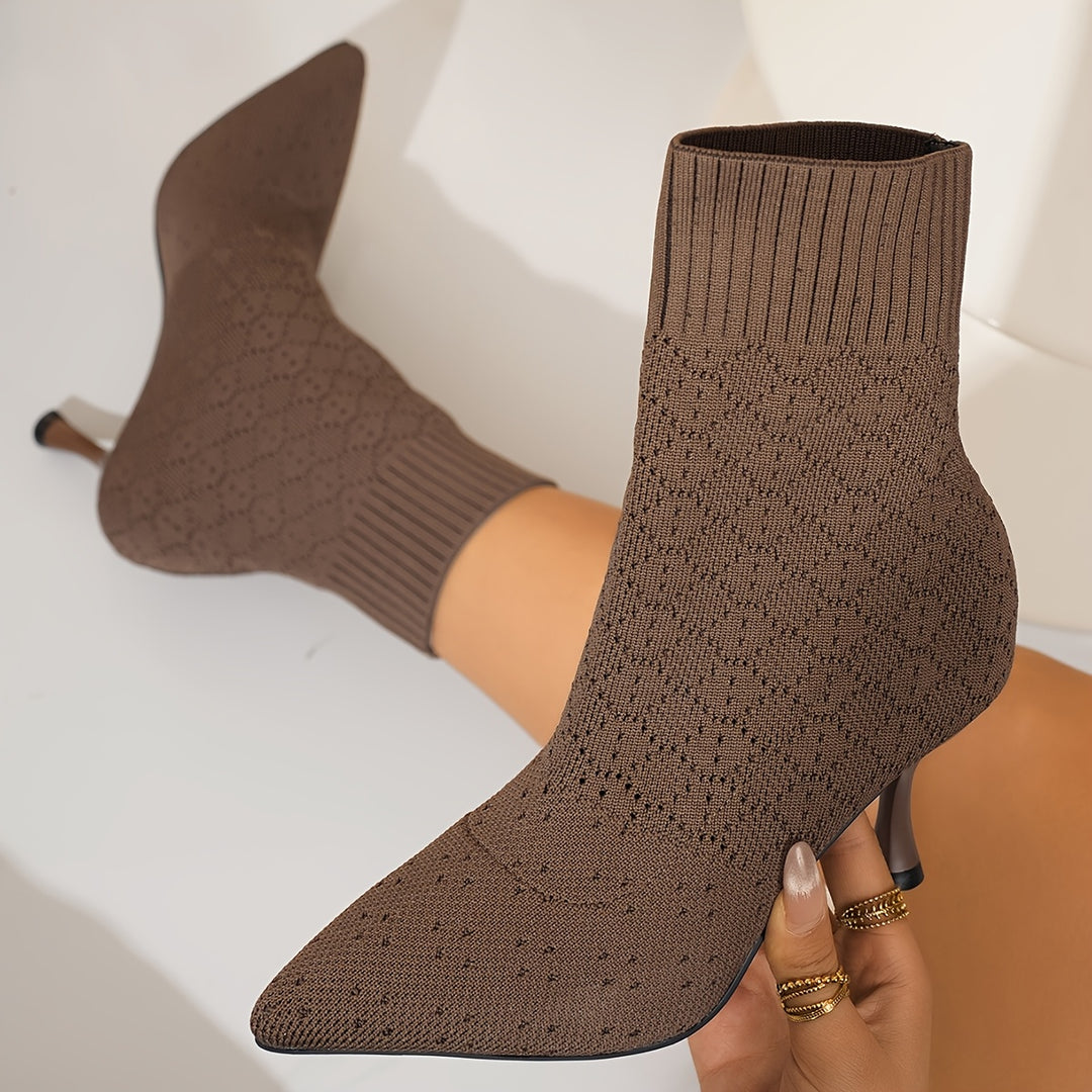 Lorena | Sleek Pointed-Toe Heeled Ankle Boots