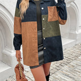 Gwendolyn | Color-Block Shirt Jacket