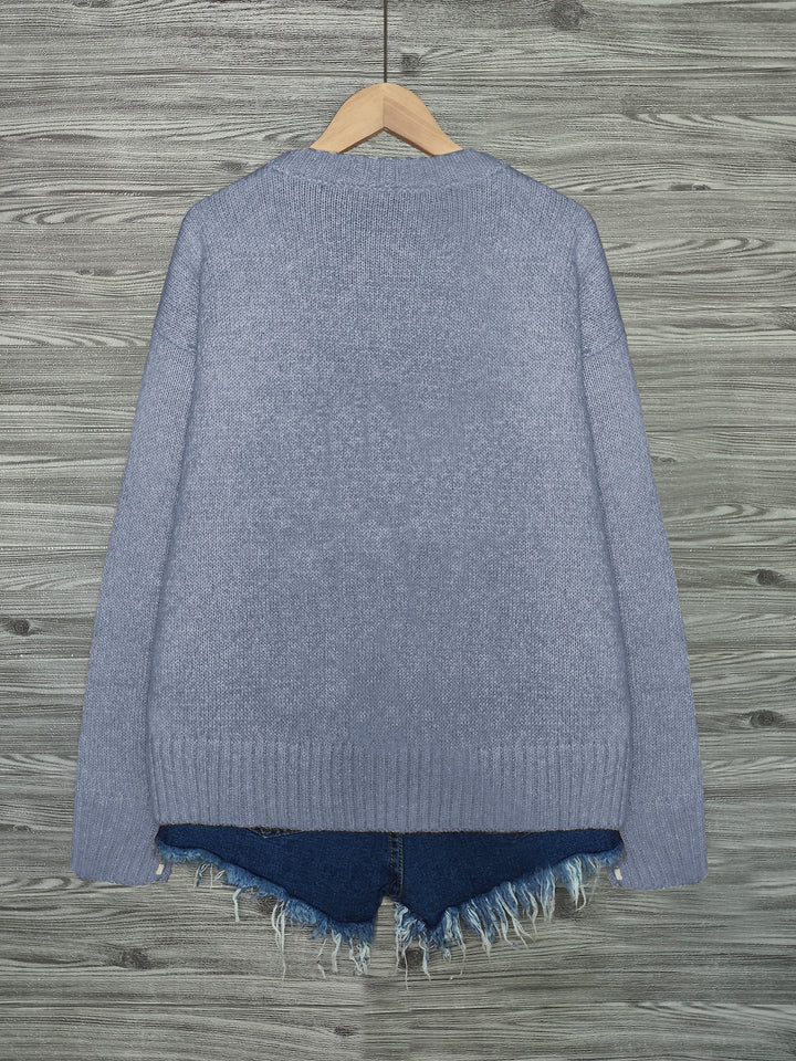 Rosalie | Cat Print Relaxed Sweater