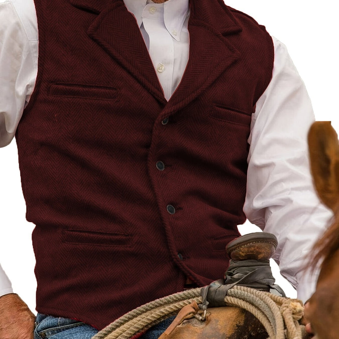 Waylon | Heritage Herringbone Vest