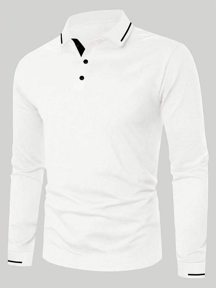Emerson | Refined Long-Sleeve Polo Shirt