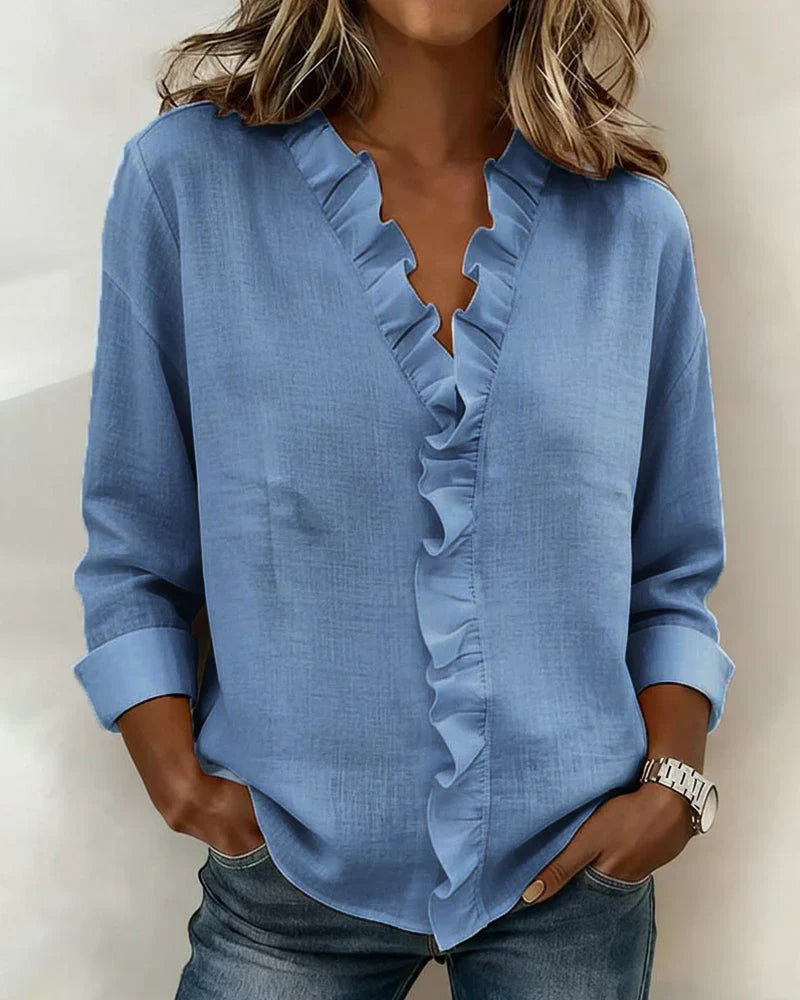Chloe | Lightweight V Neck Everyday Blouse