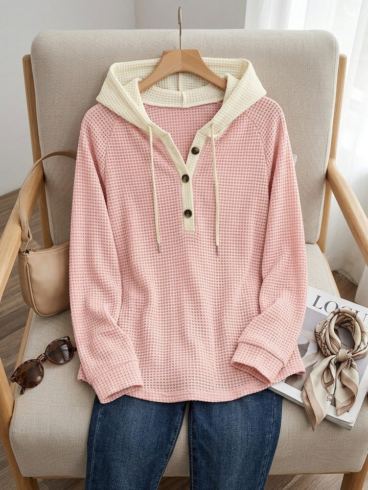 Whitney | Two-Tone Hooded Top