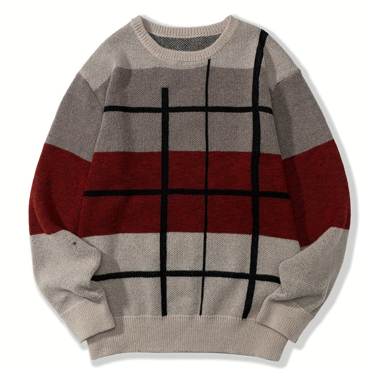Edmund | Color Block Crewneck Sweater