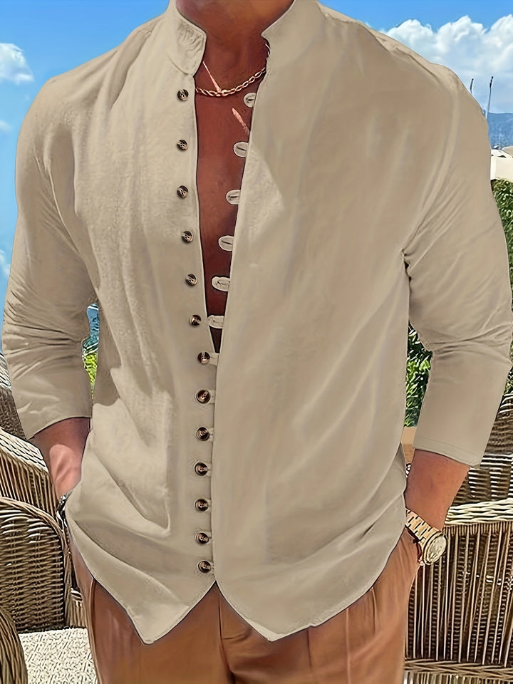 Grant | Relaxed Stand-Collar Shirt