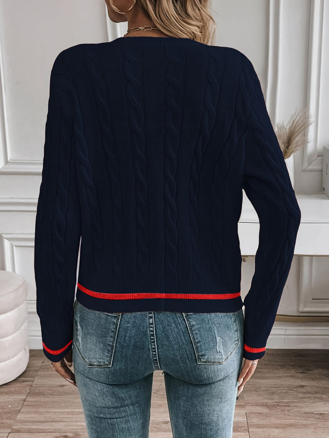 Brielle | Cable-Knit Button-Front Cardigan