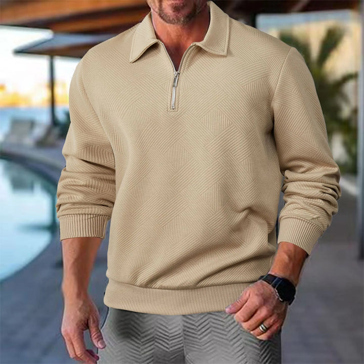Simon | Textured Half-Zip Pullover