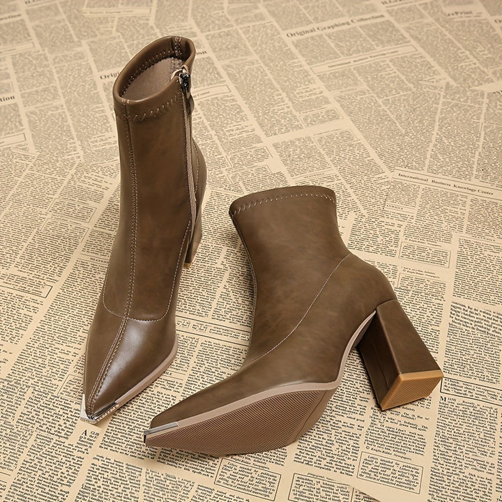 Rosemary | Pointed-Toe Heeled Ankle Boots