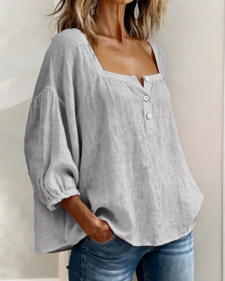 Florence | Relaxed Square-Neck Blouse