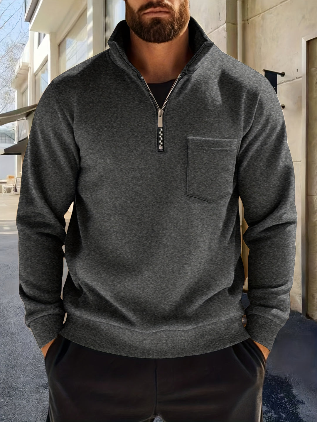 Donovan | Half-Zip Stand-Collar Pullover