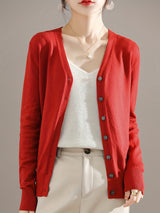 Cassandra | Lightweight Button-Front Cardigan