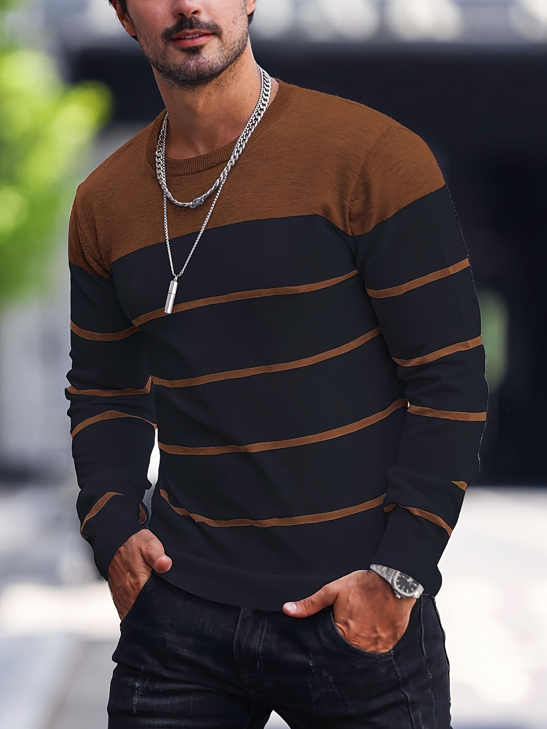 Bennington | Classic Striped Crew Neck Sweater