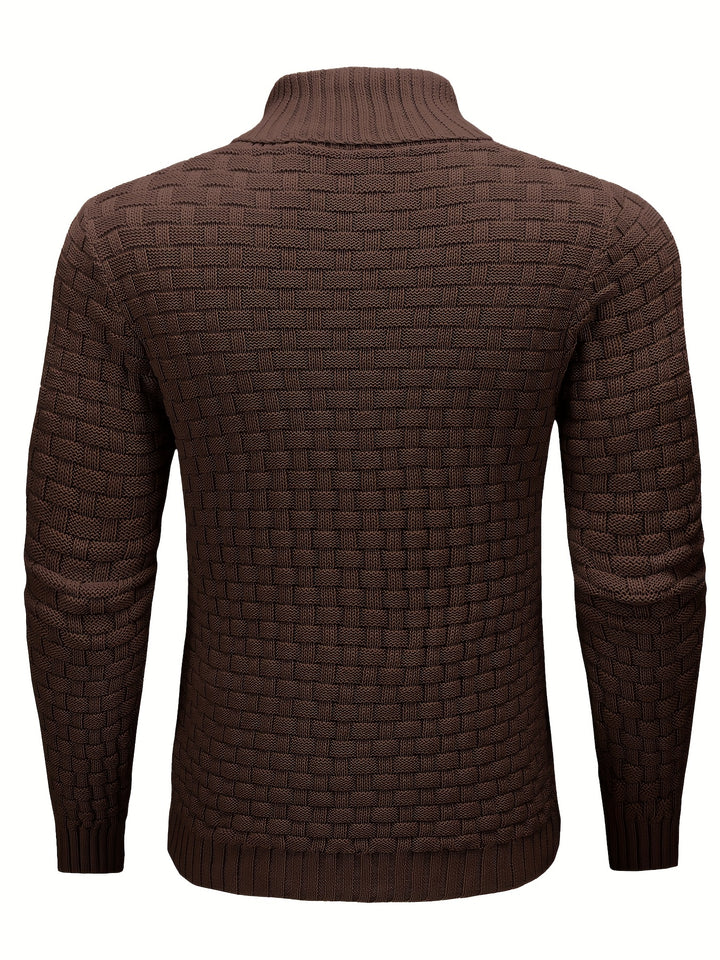 Malcolm | Textured Shawl-Collar Sweater