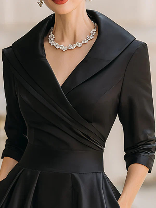 Gabriella | Elegant Wrap Neck Midi Dress