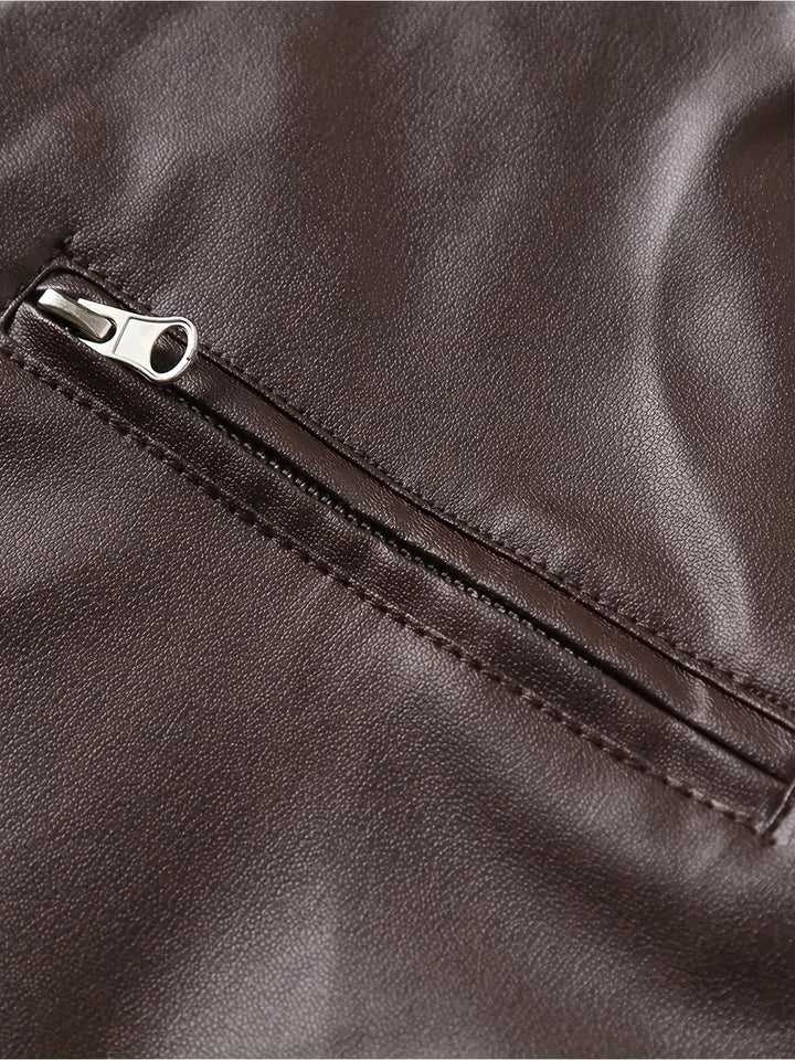 Bruno | Classic Stand-Collar Moto Jacket