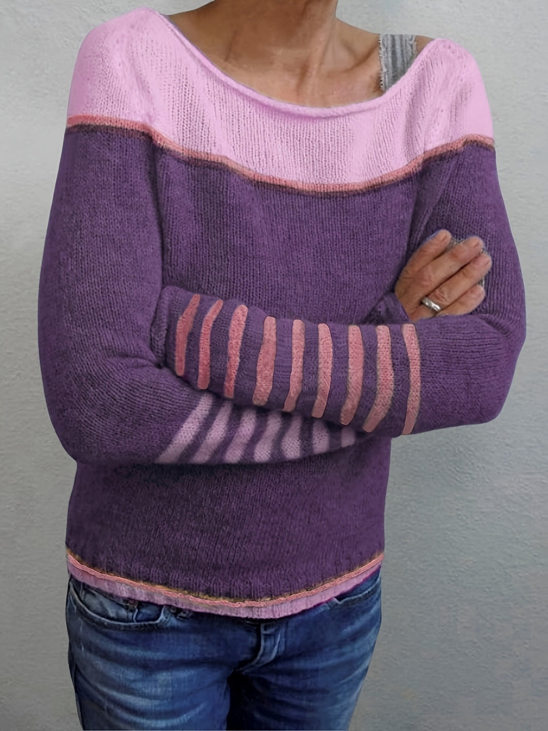 Sabine | Boat-Neck Color-Block Sweater