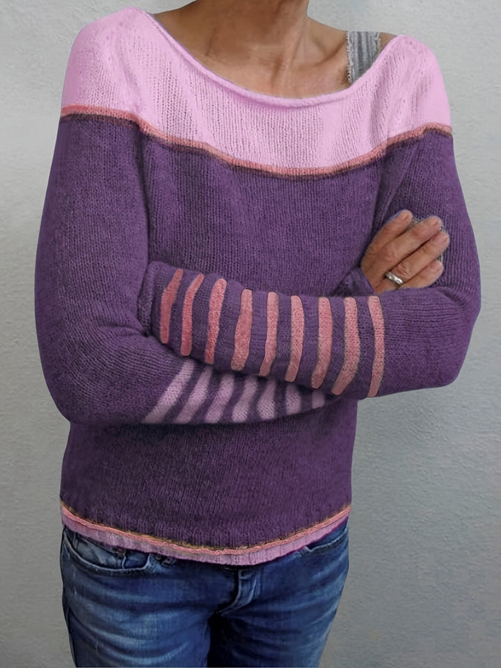 Sabine | Boat-Neck Color-Block Sweater