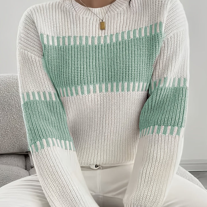 Lorna | Colour-Block Striped Sweater