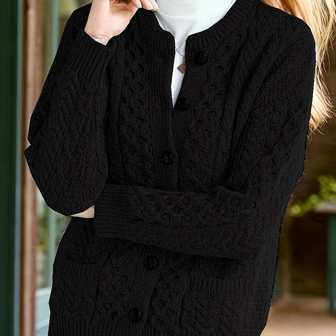 Annalise | Cable-Knit Button Cardigan