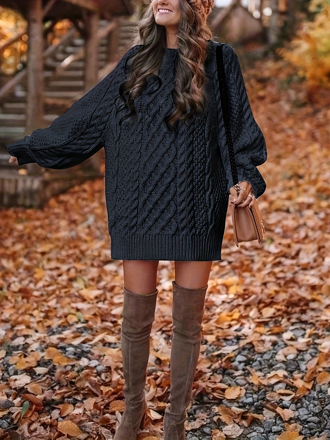 Tabitha | Cozy Cable-Knit Sweater Dress