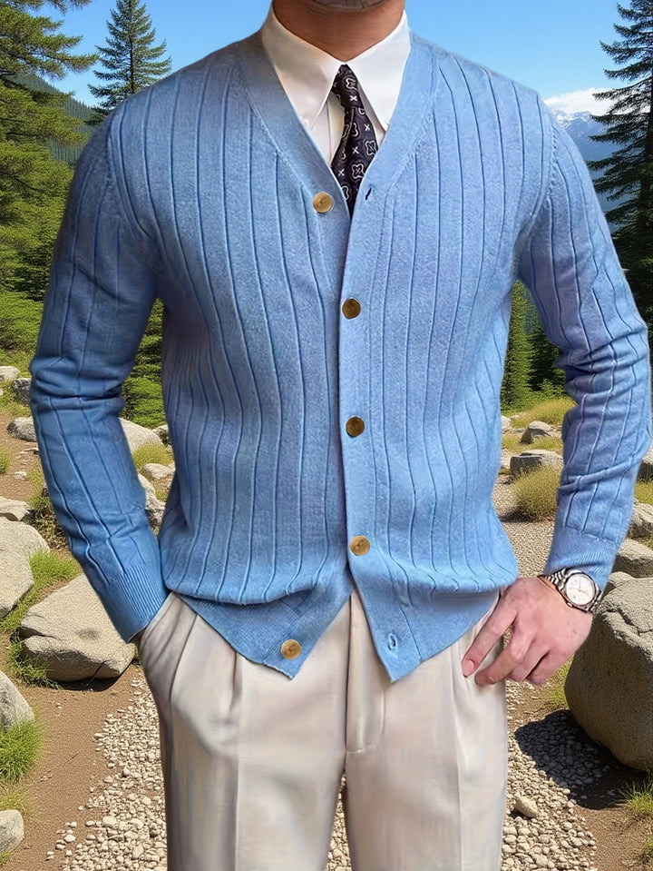 Leland | Ribbed Button-Up Cardigan