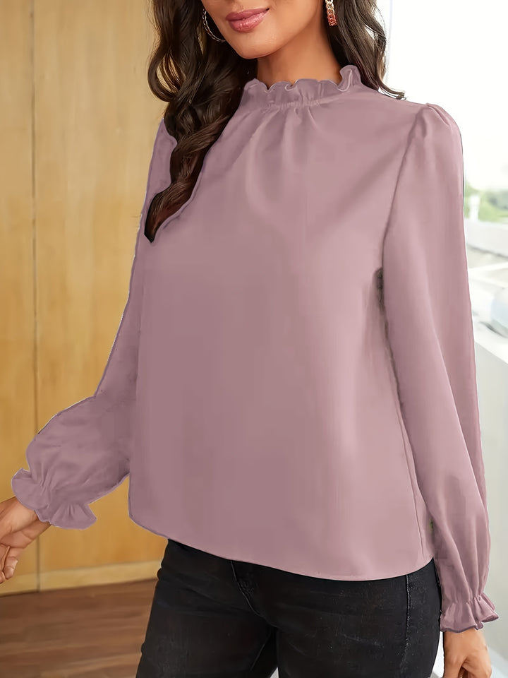 Penelope | Ruffled Collar Puff-Sleeve Blouse