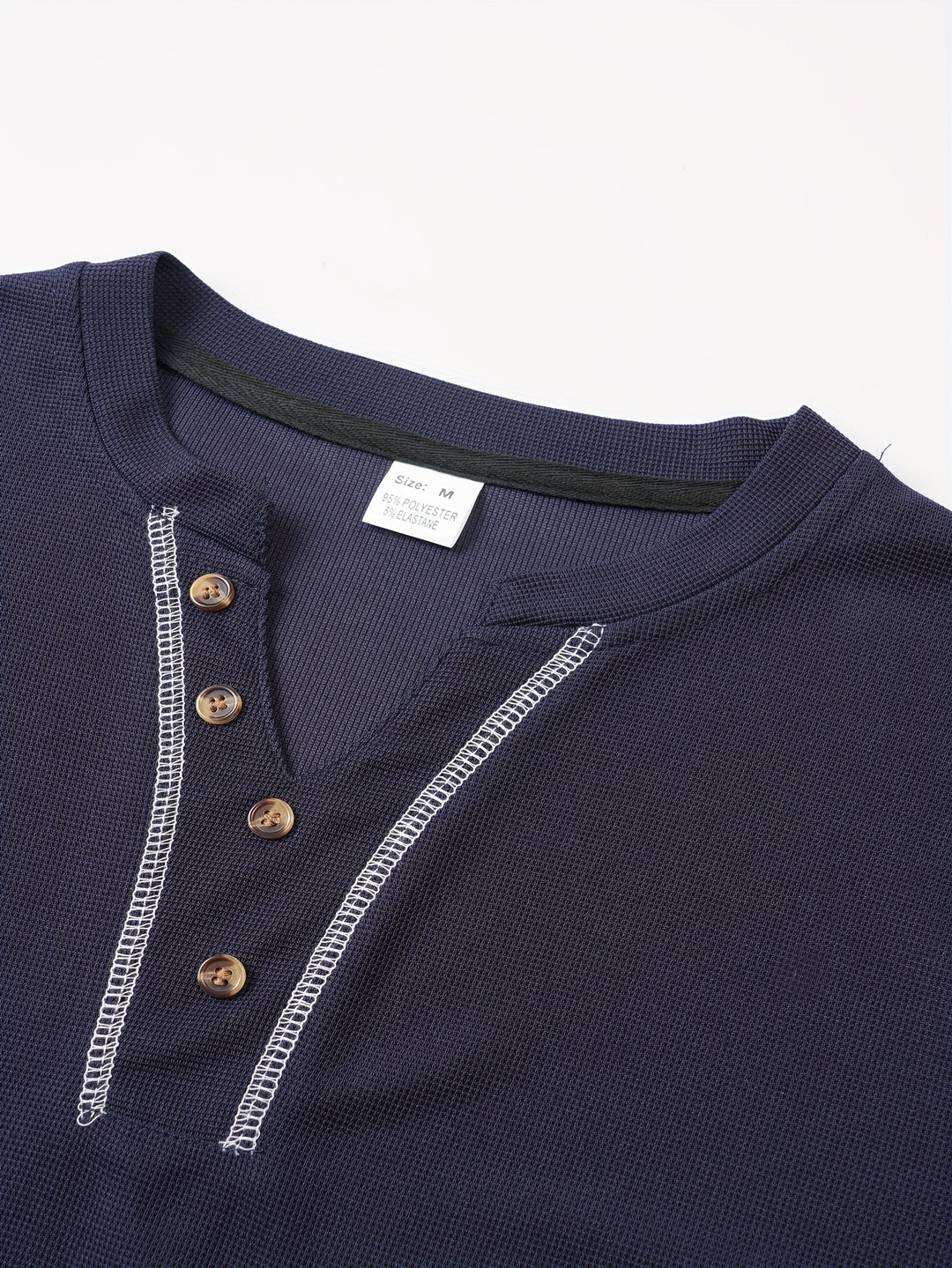 Maxwell | Textured Button-Neck Tee