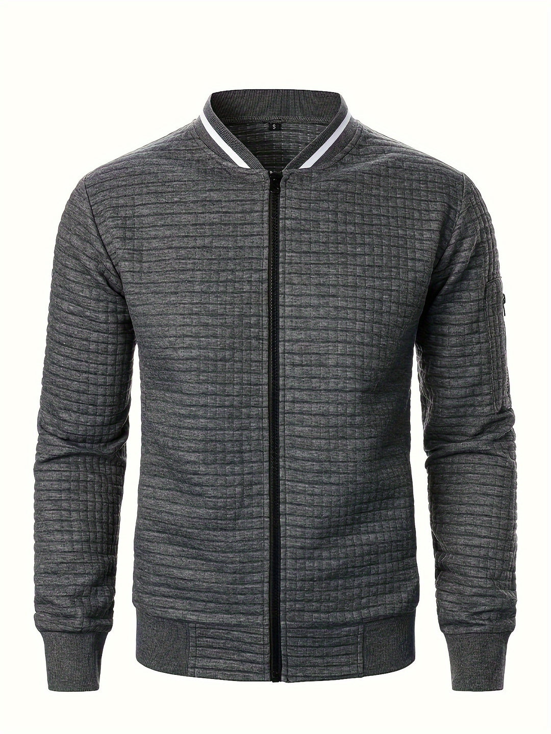 Hayes | Textured Zip Bomber Jacket