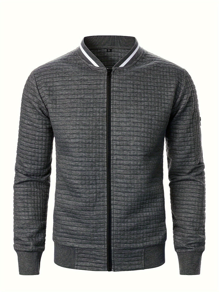 Hayes | Textured Zip Bomber Jacket