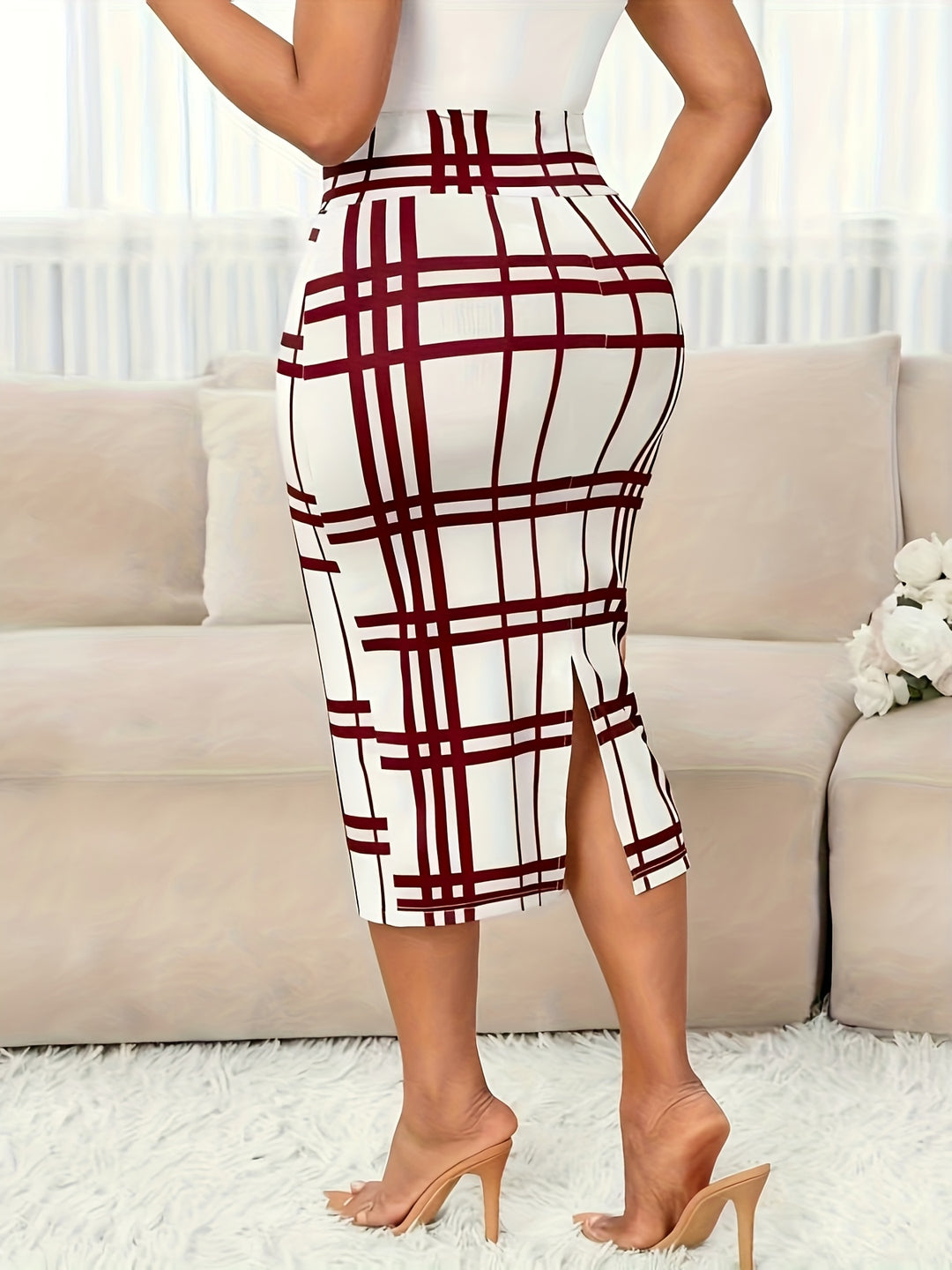 Charlotte | Timeless Plaid Pencil Skirt