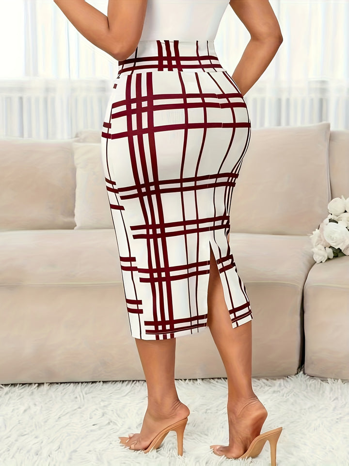 Charlotte | Timeless Plaid Pencil Skirt