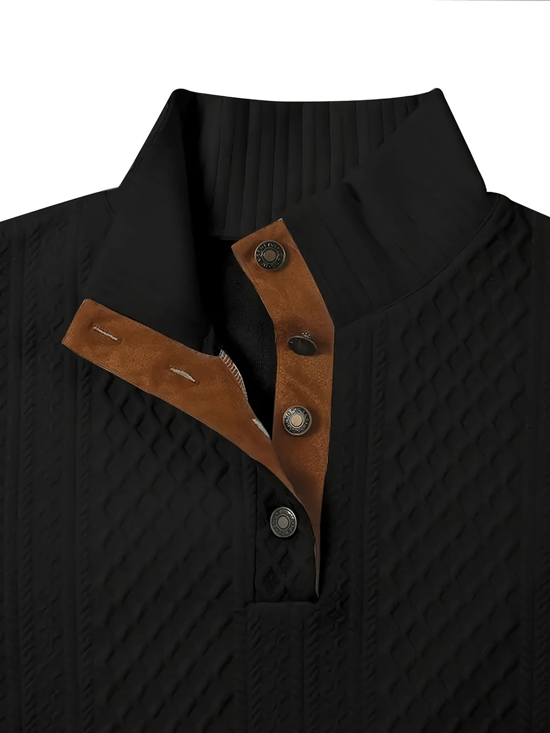Rupert | Cable-Knit Stand Collar Sweater