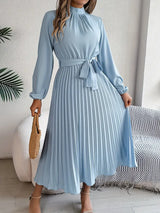 Isabelle | Elegant Belted Waist Midi Dress