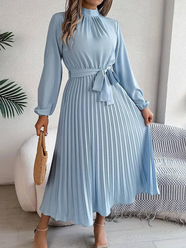 Isabelle | Elegant Belted Waist Midi Dress
