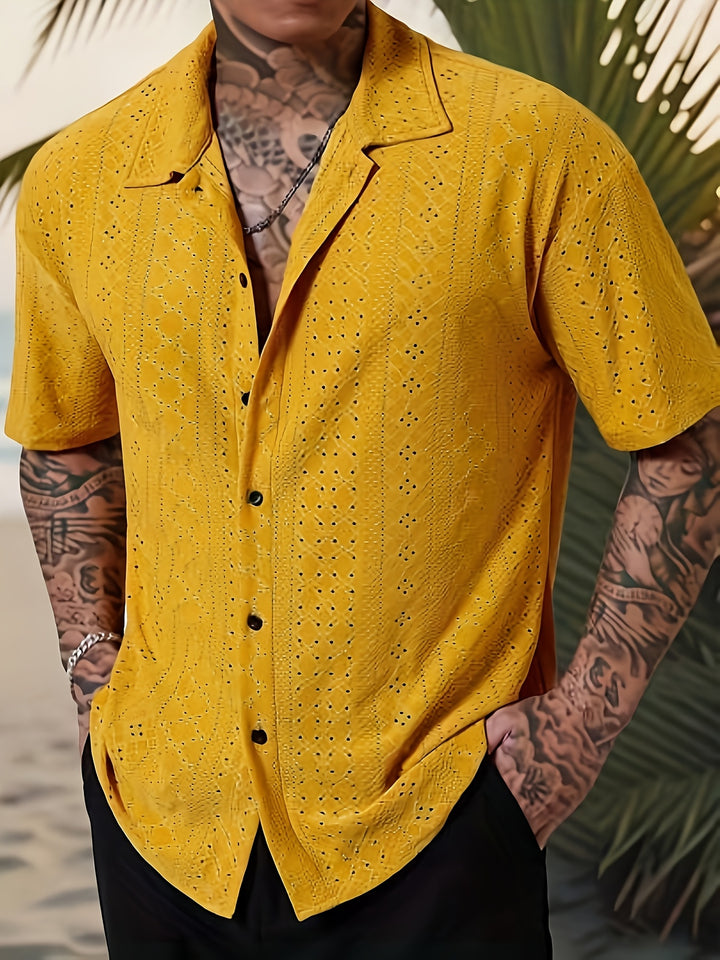 Elias | Textured Camp-Collar Shirt