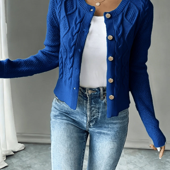 Matilda | Cable-Knit Button-Front Cardigan