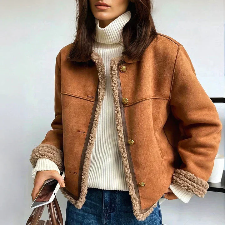 Ella | Chic Shearling-Lined Winter Jacket